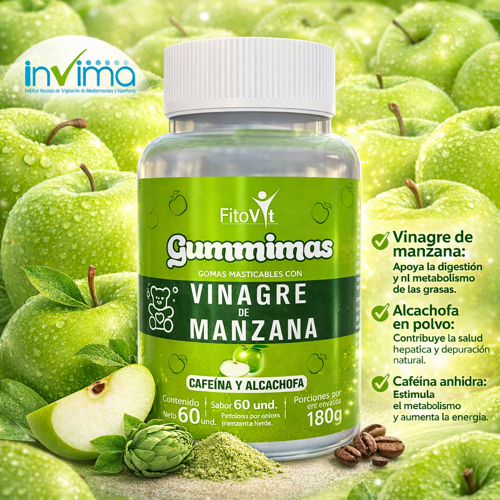 GOMITAS DE VINAGRE DE MANZANAX 60UND FITOVIT