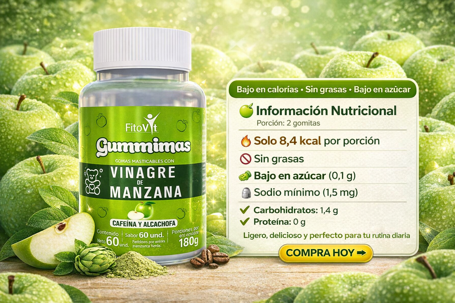 GOMITAS DE VINAGRE DE MANZANAX 60UND FITOVIT