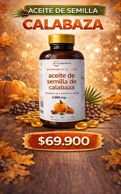 ACEITE DE SEMILLA DE CALABAZA 1 UNIDAD
