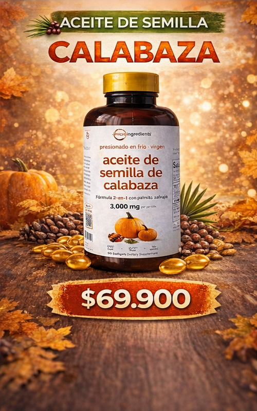 ACEITE DE SEMILLA DE CALABAZA 1 UNIDAD