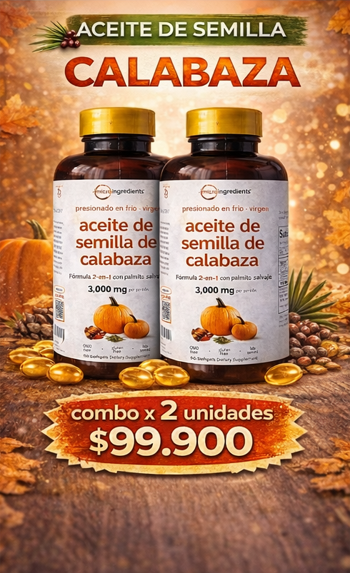 ACEITE DE SEMILLA DE CALABAZA 2 UNIDADES