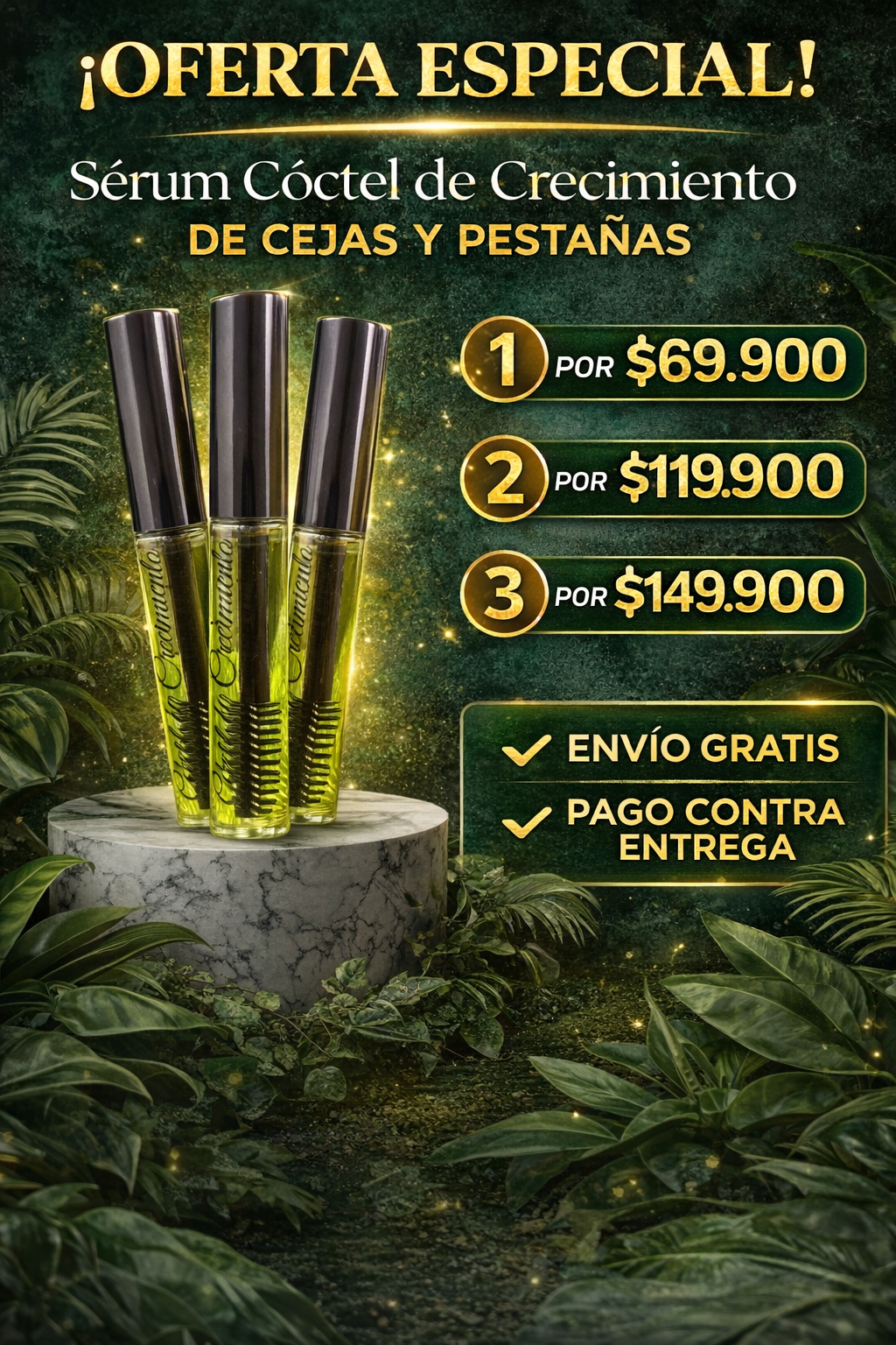 SÉRUM COTEL DE CRECIMIENTO DE CEJAS Y PESTAÑAS 3 Unidades